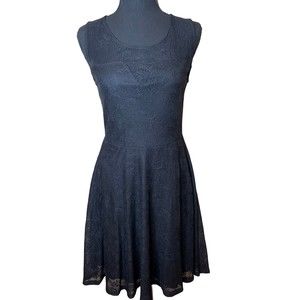 Black Lace Fit and Flare Cocktail Dress